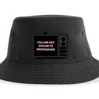 You Are Not Immune To Propoganda Glitch Tv Sustainable Bucket Hat