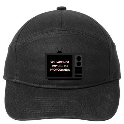 You Are Not Immune To Propoganda Glitch Tv 7-Panel Snapback Hat