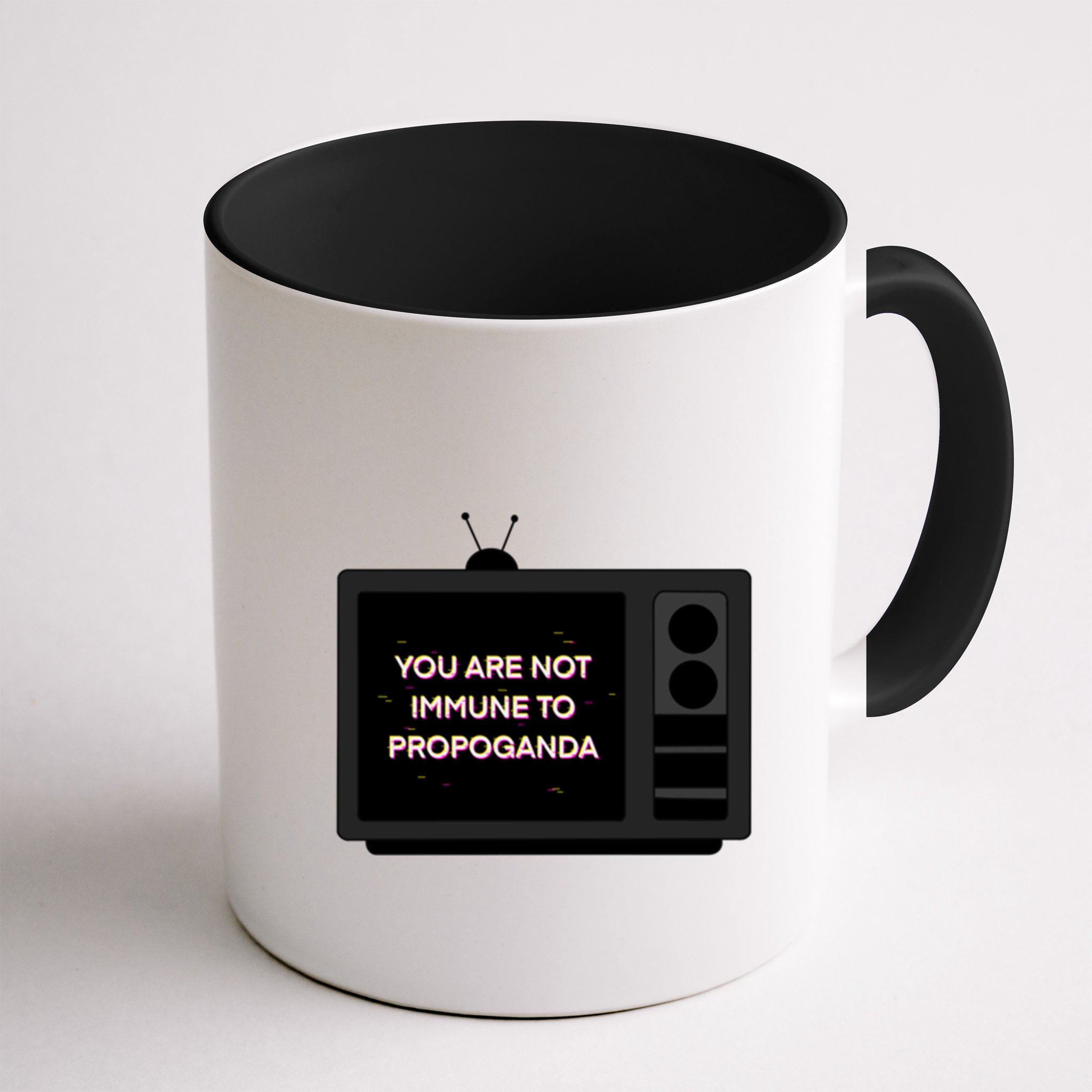 You Are Not Immune To Propoganda Glitch Tv Mug