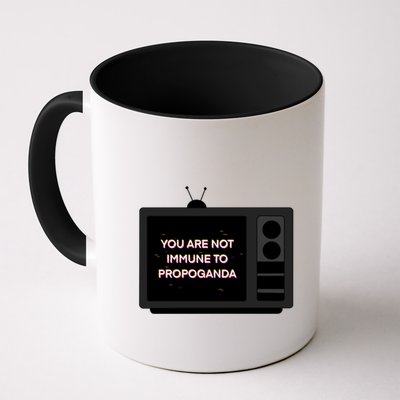 You Are Not Immune To Propoganda Glitch Tv Mug