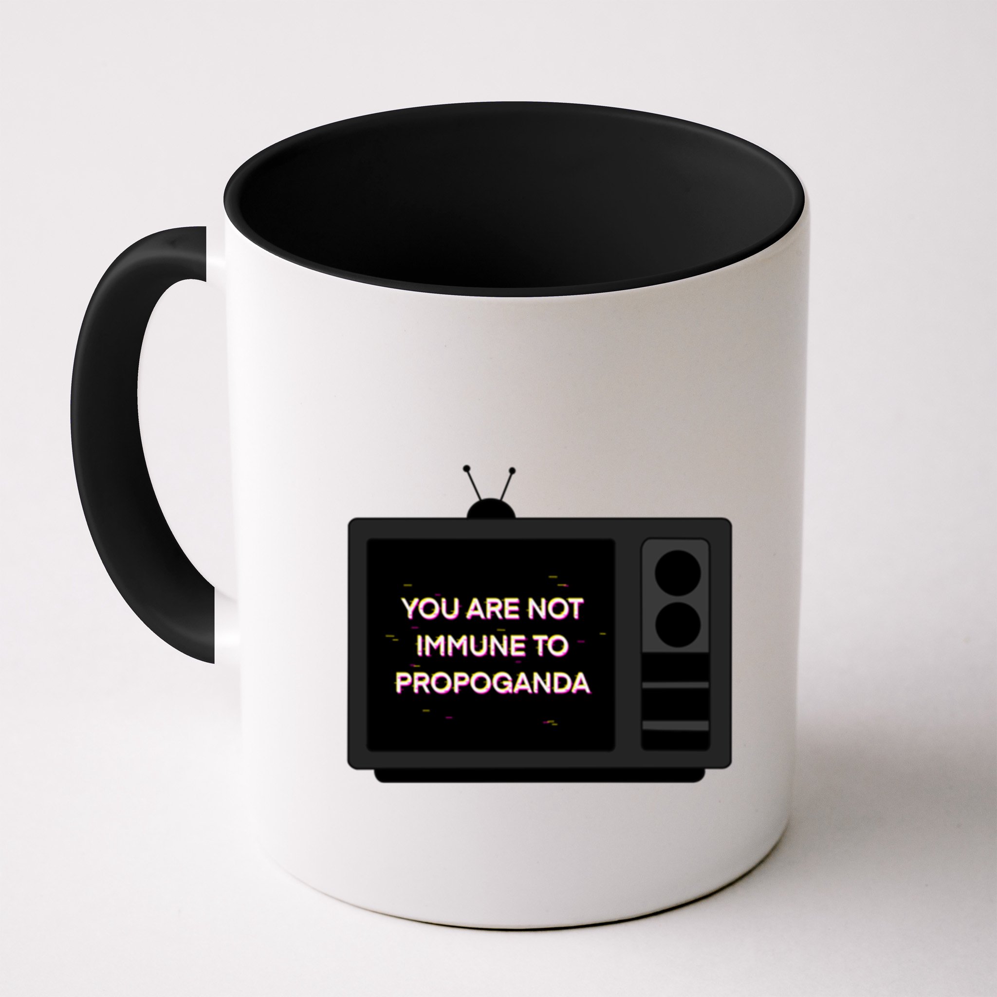 You Are Not Immune To Propoganda Glitch Tv Mug