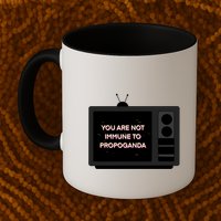 You Are Not Immune To Propoganda Glitch Tv Mug