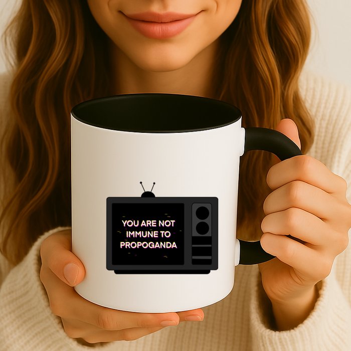 You Are Not Immune To Propoganda Glitch Tv Mug