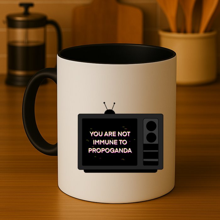 You Are Not Immune To Propoganda Glitch Tv Mug