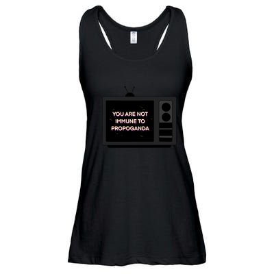 You Are Not Immune To Propoganda Glitch Tv Ladies Essential Flowy Tank