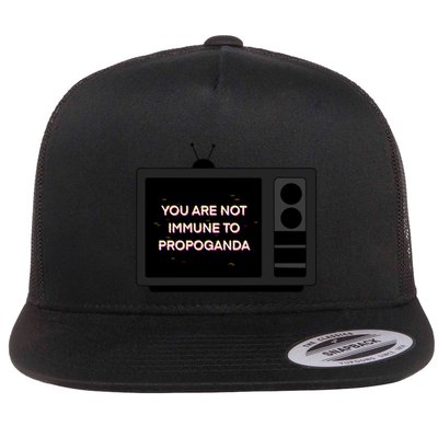 You Are Not Immune To Propoganda Glitch Tv Flatbill Hat