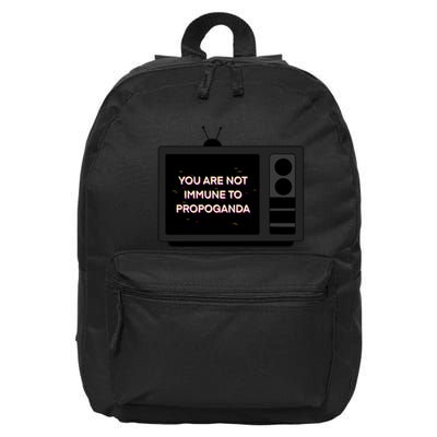 You Are Not Immune To Propoganda Glitch Tv 16 in Basic Backpack