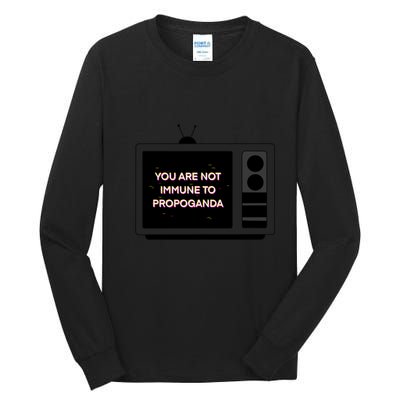 You Are Not Immune To Propoganda Glitch Tv Tall Long Sleeve T-Shirt