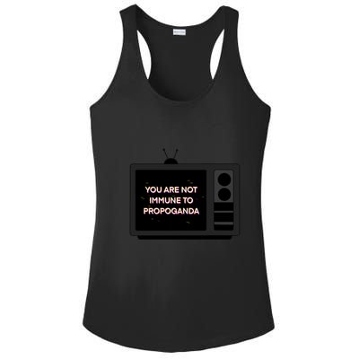 You Are Not Immune To Propoganda Glitch Tv Ladies PosiCharge Competitor Racerback Tank