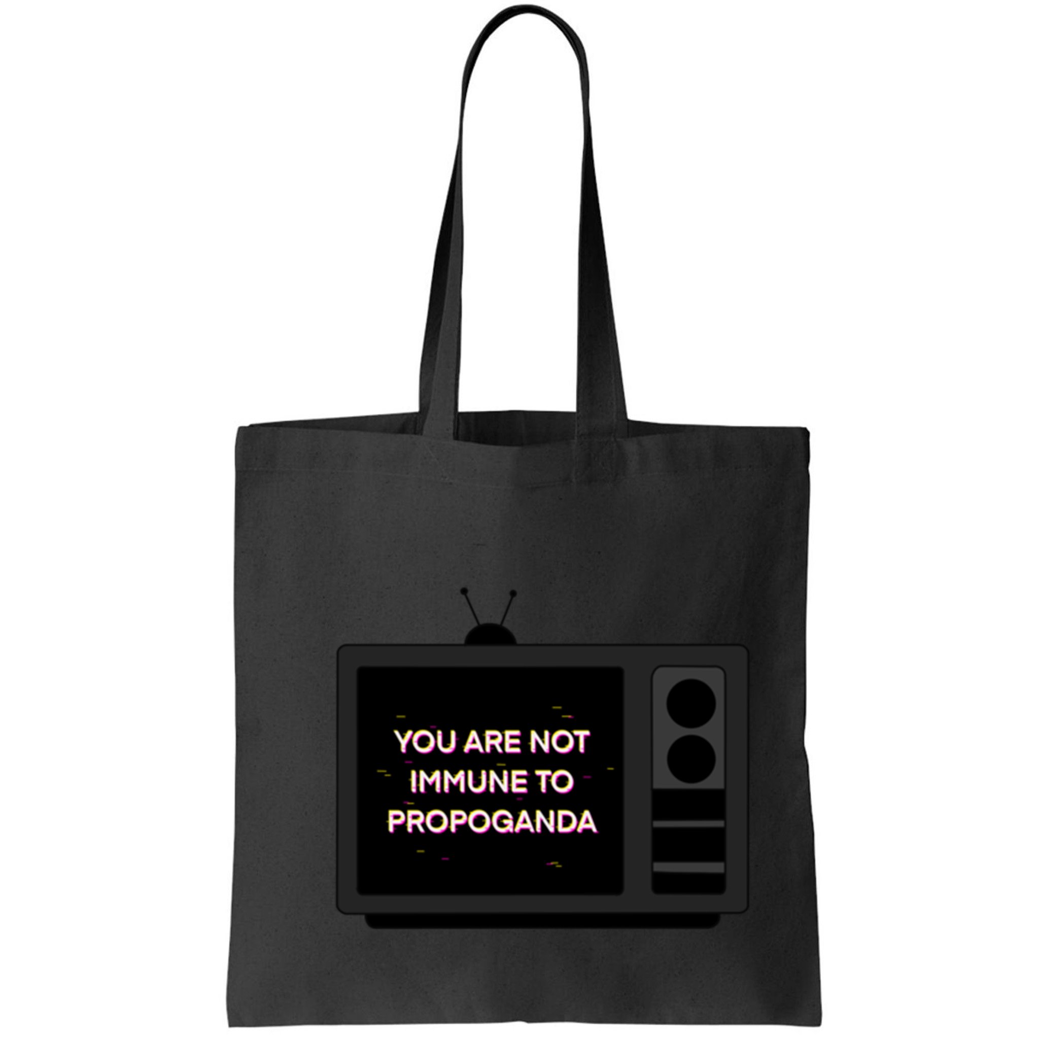 You Are Not Immune To Propoganda Glitch Tv Bag
