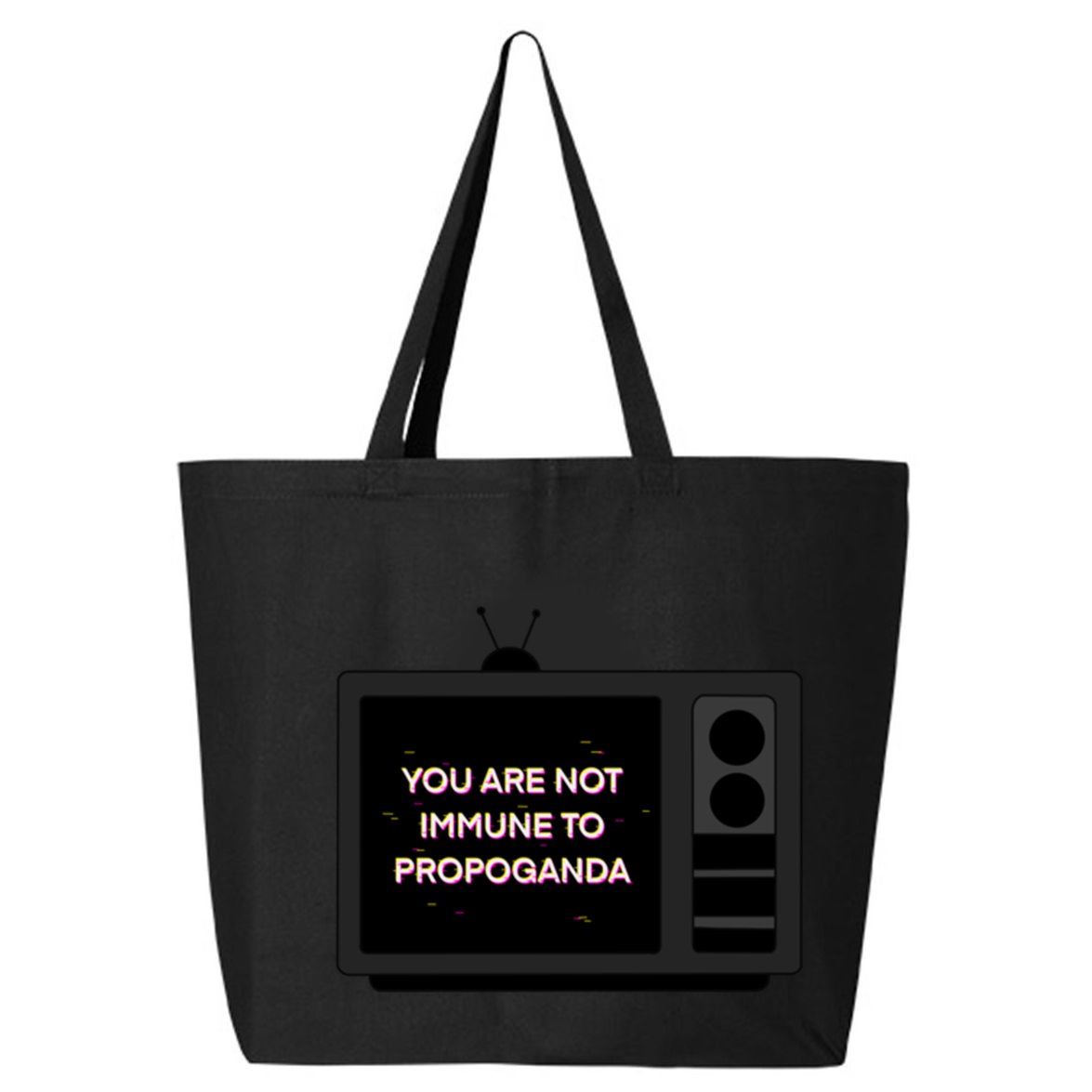You Are Not Immune To Propoganda Glitch Tv 25L Jumbo Tote