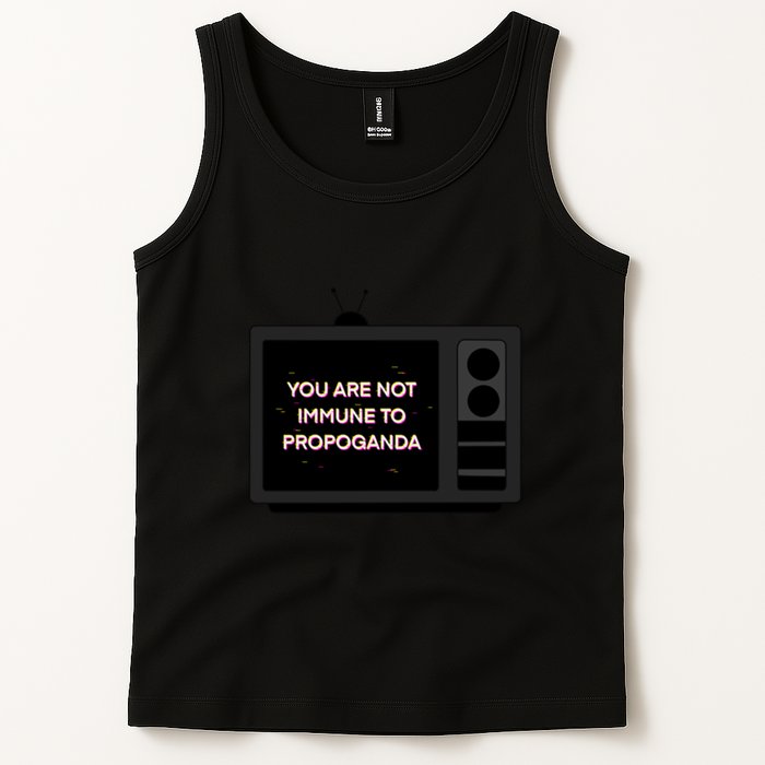 You Are Not Immune To Propoganda Glitch Tv Tank Top