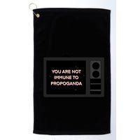 You Are Not Immune To Propoganda Glitch Tv Golf Towel