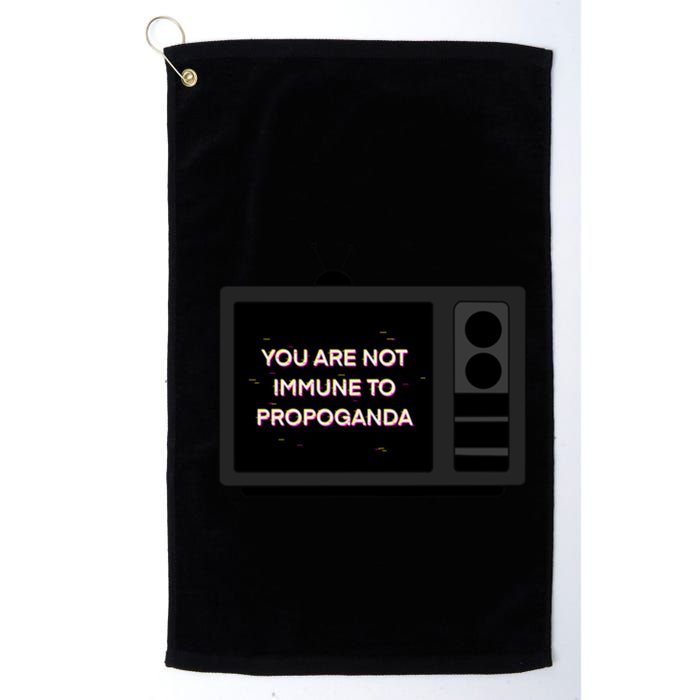You Are Not Immune To Propoganda Glitch Tv Golf Towel