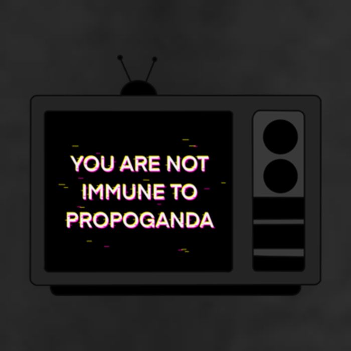 You Are Not Immune To Propoganda Glitch Tv Golf Towel