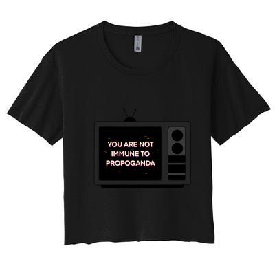 You Are Not Immune To Propoganda Glitch Tv Crop Top