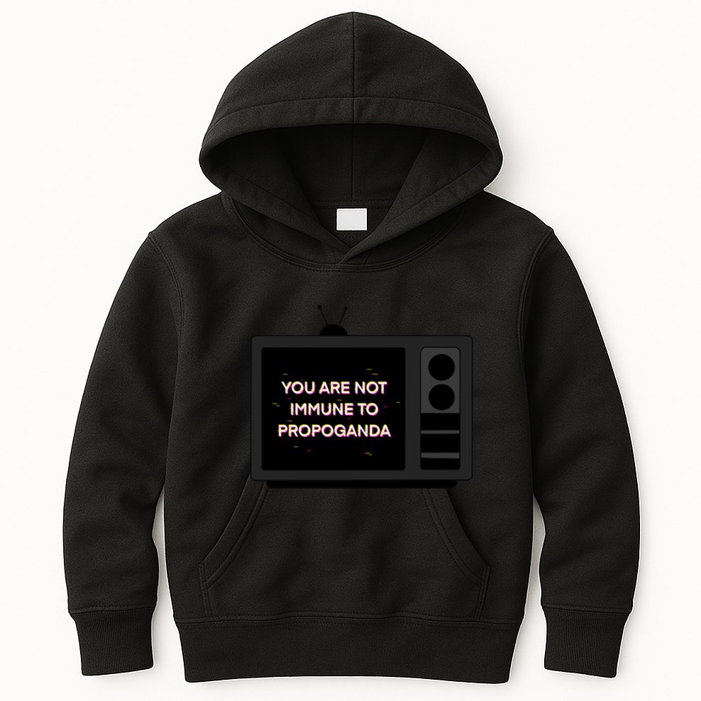 You Are Not Immune To Propoganda Glitch Tv Kids Hoodie