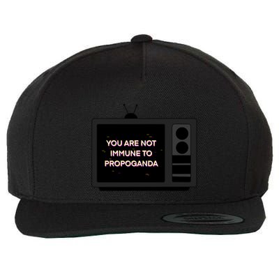 You Are Not Immune To Propoganda Glitch Tv Wool Snapback Cap