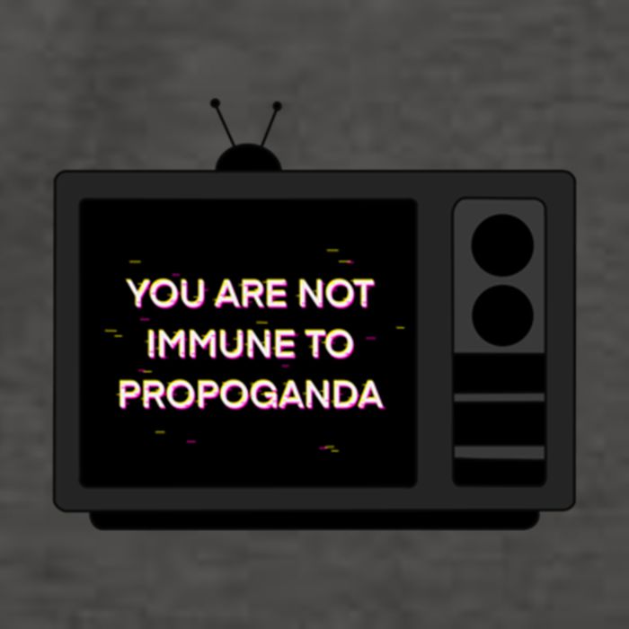 You Are Not Immune To Propoganda Glitch Tv Vector Backpack