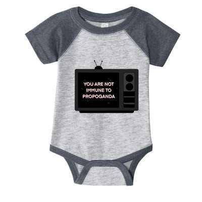 You Are Not Immune To Propoganda Glitch Tv Infant Baby Jersey Bodysuit