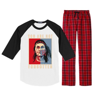 You Are Not Forgotten Mmiw Awareness Native American Indian Raglan Sleeve Pajama Set