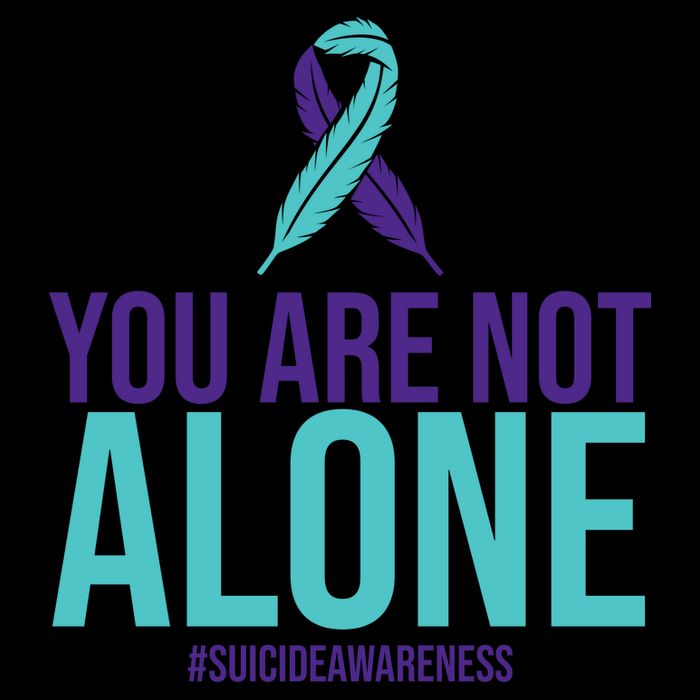 You Are Not Alone Sucide Awareness Ribbon 16oz Travel Tumbler