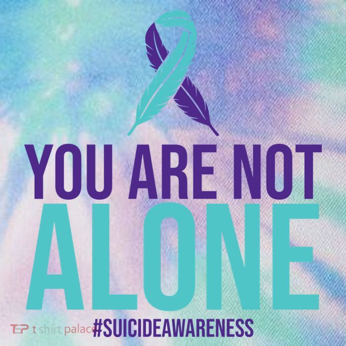 You Are Not Alone Sucide Awareness Ribbon Legacy Tie Dye Trucker Hat