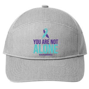 You Are Not Alone Sucide Awareness Ribbon 7-Panel Snapback Hat