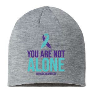 You Are Not Alone Sucide Awareness Ribbon Sustainable Beanie