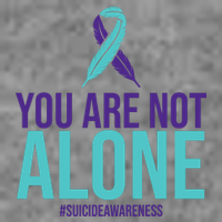 You Are Not Alone Sucide Awareness Ribbon Tall Sweatshirt
