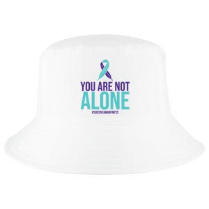 You Are Not Alone Sucide Awareness Ribbon Cool Comfort Performance Bucket Hat