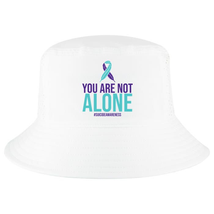 You Are Not Alone Sucide Awareness Ribbon Cool Comfort Performance Bucket Hat