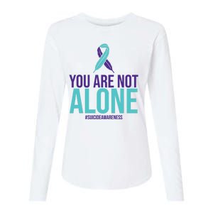 You Are Not Alone Sucide Awareness Ribbon Womens Cotton Relaxed Long Sleeve T-Shirt