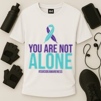 You Are Not Alone Sucide Awareness Ribbon Performance Shirt