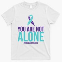 You Are Not Alone Sucide Awareness Ribbon T-Shirt