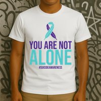 You Are Not Alone Sucide Awareness Ribbon T-Shirt