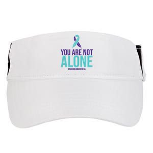 You Are Not Alone Sucide Awareness Ribbon Adult Drive Performance Visor