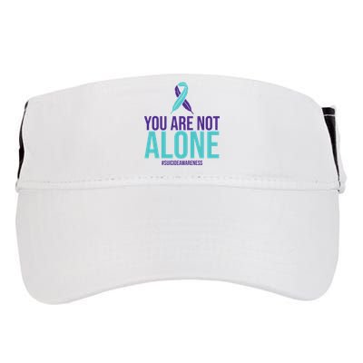 You Are Not Alone Sucide Awareness Ribbon Adult Drive Performance Visor