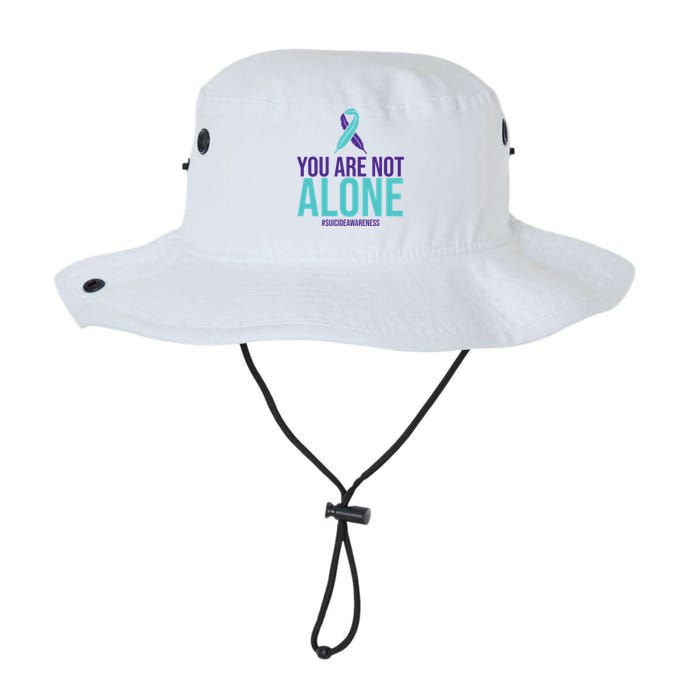 You Are Not Alone Sucide Awareness Ribbon Bucket Hat