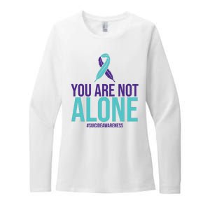 You Are Not Alone Sucide Awareness Ribbon Womens CVC Long Sleeve Shirt