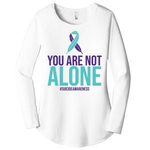 You Are Not Alone Sucide Awareness Ribbon Women's Perfect Tri Tunic Long Sleeve Shirt