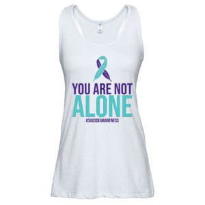 You Are Not Alone Sucide Awareness Ribbon Ladies Essential Flowy Tank