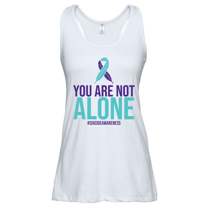 You Are Not Alone Sucide Awareness Ribbon Ladies Essential Flowy Tank