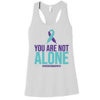 You Are Not Alone Sucide Awareness Ribbon Women's Racerback Tank