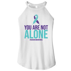 You Are Not Alone Sucide Awareness Ribbon Women's Perfect Tri Rocker Tank