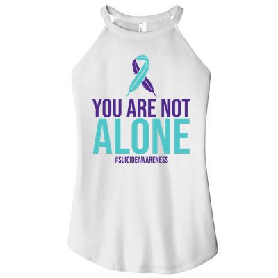 You Are Not Alone Sucide Awareness Ribbon Women's Perfect Tri Rocker Tank