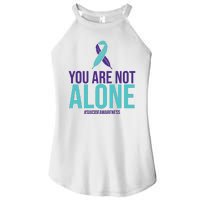 You Are Not Alone Sucide Awareness Ribbon Women's Perfect Tri Rocker Tank