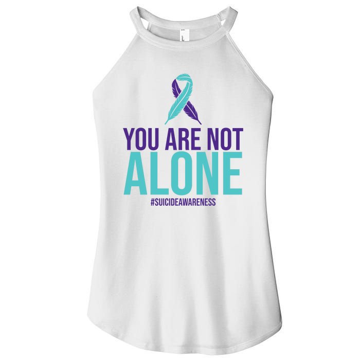 You Are Not Alone Sucide Awareness Ribbon Women's Perfect Tri Rocker Tank