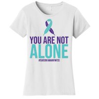 You Are Not Alone Sucide Awareness Ribbon Women's T-Shirt