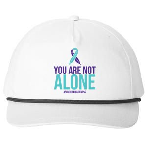 You Are Not Alone Sucide Awareness Ribbon Snapback Five-Panel Rope Hat